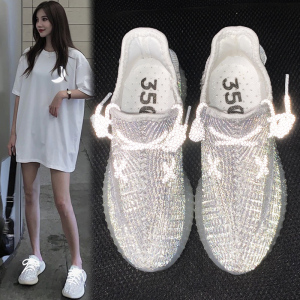 椰子鞋女350满天星女鞋2023年新款夏季飞织运动休闲百搭老爹ins潮
