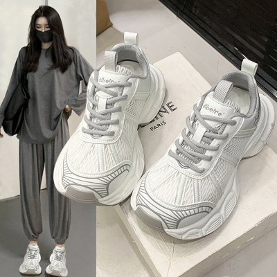 大头厚底透气网面老爹鞋女春秋款