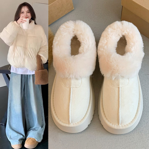 优兰意及踝靴抗寒保暖雪地棉鞋子