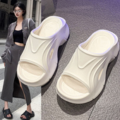 凉拖鞋 拖鞋 女夏外穿2025新款 海边踩屎感增高沙滩休闲厚底百搭时尚