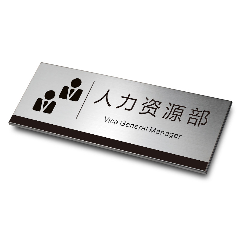 人力资源部门牌科室牌办公室定制不锈钢牌子标识牌简约财务仓库金属