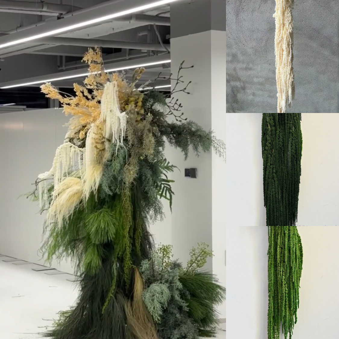 永生花吊米婚庆红小米美陈手捧花挂穗垂吊柔丽丝线条花材干花