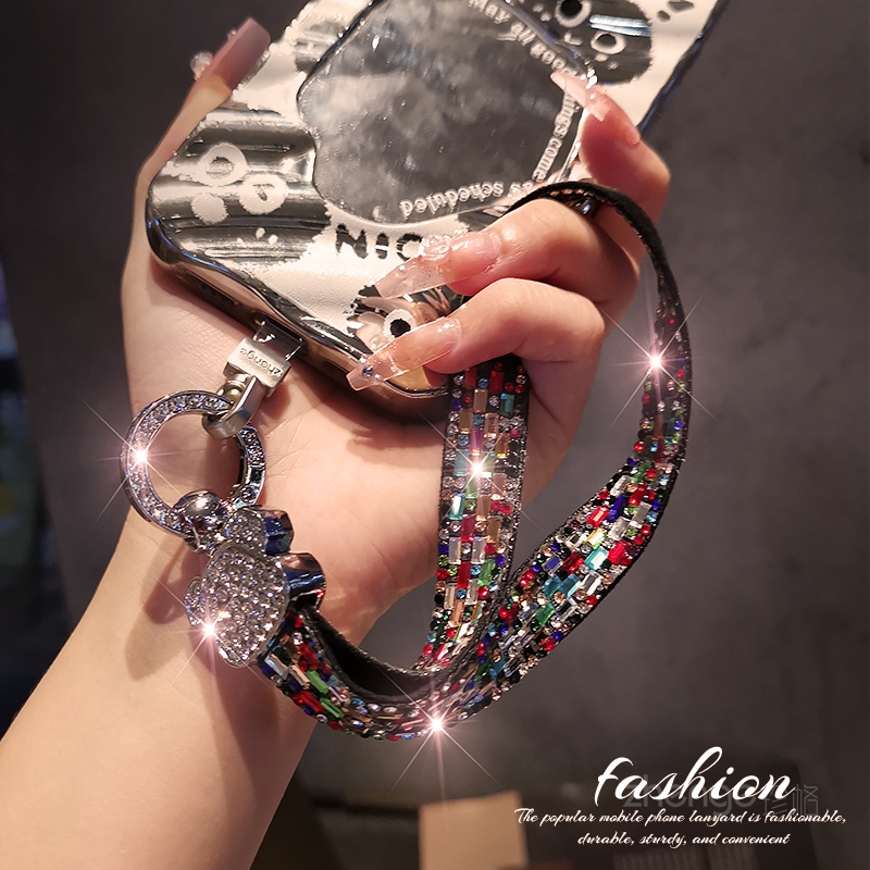 亮片闪钻手机挂绳原创精致短款