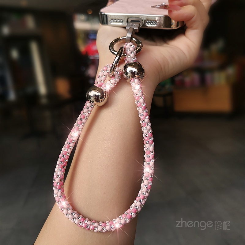 原创满钻手机挂绳ins时尚手腕式