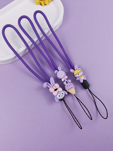 卡通公仔饰品手机挂绳手工编织