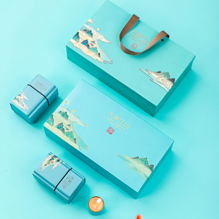 茶叶礼盒装空盒半斤龙井密封包装盒日照绿红茶碧螺春通用铁罐礼盒