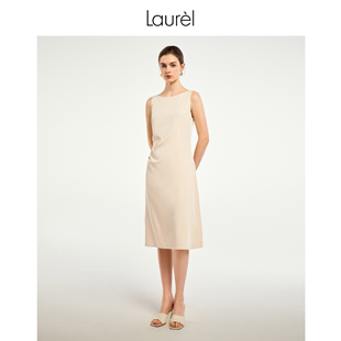 Laurel劳芮新款 连衣裙女LWD343Y06300 淡人圆领无袖