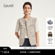 Laurel劳芮新款 小香风紫灰花纱背心LWD353B00700