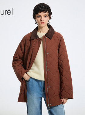 【白鹅绒】Laurel劳芮秋冬新款巴恩风菱格羽绒服女LWD364L00700