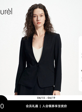 【绵羊毛】Laurel劳芮新款V领一粒扣修身西装女LWD346T04000