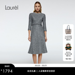 连衣裙LWD363Y00600 修身 Laurel劳芮新款 小香风七分袖