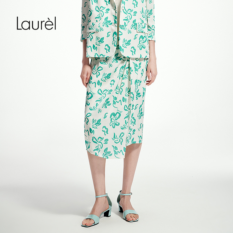 【桑蚕丝】Laurel劳芮波嬉莱斯特印花围裹裙女LWL362Q05700