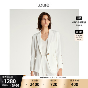 简约通勤西服外套女LWD331T99900 Laurel春夏别致时尚 抗皱纤维