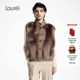 【芬兰进口银狐毛】Laurel劳芮新款水貂皮草马甲LWL364R00900