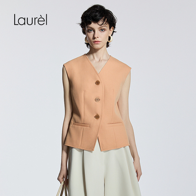 【绵羊毛】Laurel劳芮25春秋新通勤职场修身背心马甲LWD365B01500