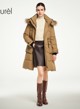 【白鹅绒】Laurel劳芮新款连帽羽绒服女LWL354L02400