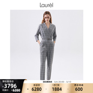 轻薄绵羊毛 Laurel 春季 LWL331K07700 年轻感西装 领连体小脚裤