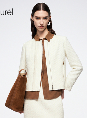 【重工丝羊绒 香风粗花呢】Laurel劳芮新款夹克LWL363W01200
