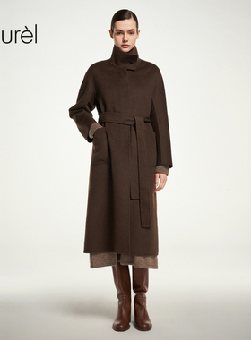 【牦牛绒】Laurel劳芮新款耗牛绒高领长大衣女LWL354D05100