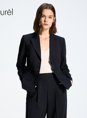 Laurel劳芮26春新款收腰短款修身西装LWD371T01400