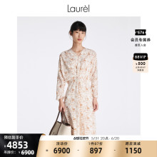 环保真丝 Laurel春夏剪影花卉纽结连衣裙女LWL341Y06900