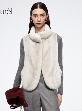 【水貂毛皮】Laurel劳芮25冬新款SAGA级高领水貂马甲LWL343S00700