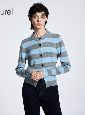 【绵羊毛】Laurel劳芮新款松弛感羊毛羊绒开衫女LWD363M00700