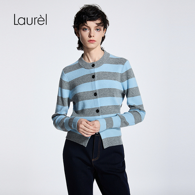 【绵羊毛】Laurel劳芮25秋新款松弛感羊毛羊绒开衫女LWD363M00700