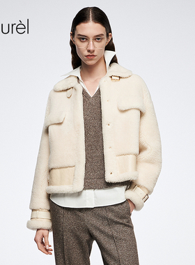 【进口米粒卷皮毛】Laurel劳芮新款皮毛一体夹克LWL364R00800