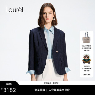 LWD366T03000 暗纹提花一粒扣西装 Laurel劳芮新款 新款