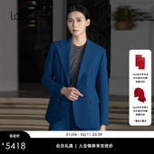 女LWL354T00700 柏林蓝羊毛西装 绵羊毛 Laurel劳芮新款
