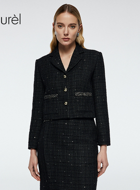 Laurel劳芮新款小香风复古短外套女LWD363T00900