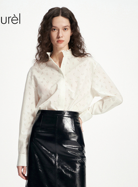 【长绒棉】Laurel劳芮棉木耳边logo淡人衬衫女LWD356C024DX