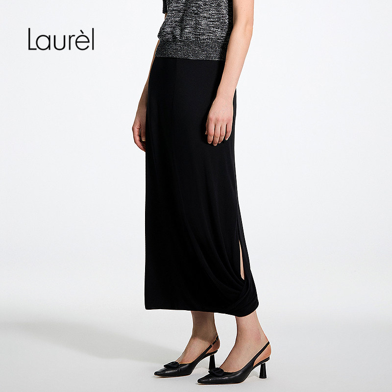 【进口涤纶SSY弹性丝】Laurel劳芮26春新款涟漪半裙LWL371Q00500