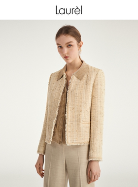 【长绒棉】Laurel劳芮新款进口粗花呢短款香风外套LWL343T00700