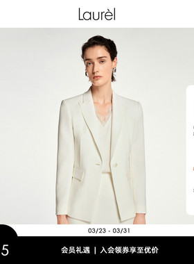 【进口醋酸】Laurel劳芮新款经典戗驳领西装女LWL353T05300