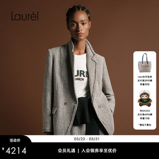 复古收腰西装 Laurel劳芮新款 LWL363T06300 藏地星耀花呢