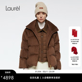 羽绒服LWD354L02600 丝驼绒面包短款 白鹅绒 Laurel劳芮新款