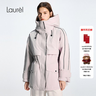 【白鹅绒】Laurel劳芮新款工装风连帽宽松羽绒服LWD354L201DX