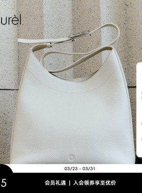 【牛皮革】Laurel劳芮新款DNA椭圆Logo软托特包LWL353O00300