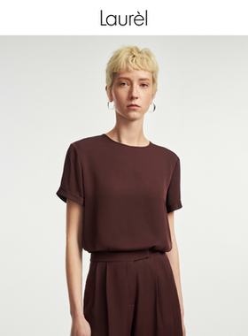【真丝】Laurel劳芮夏新款真丝双乔圆领T恤女LWL352C04300
