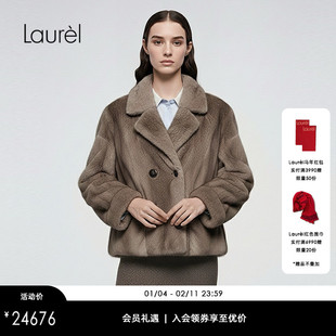 【水貂毛皮】Laurel劳芮新款西装领短款水貂皮草LWD366S01400
