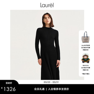 收腰香风毛衫 Laurel劳芮新款 连衣裙LWD343M00100 轻薄绵羊毛