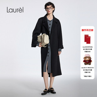 【山羊绒】Laurel劳芮新款经典系带长款大衣LWD364D02100