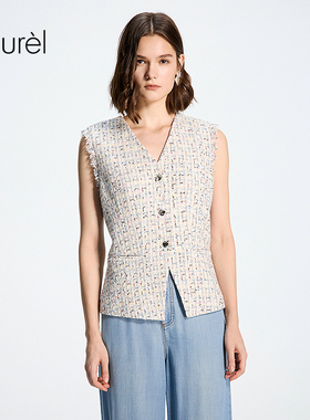 Laurel劳芮26春新款小香风立体收腰马甲LWD371B00900