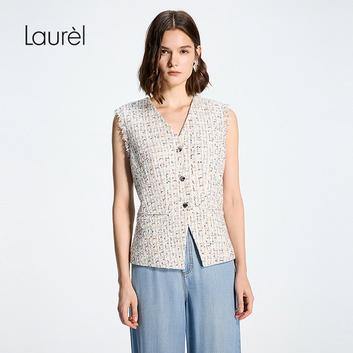 Laurel劳芮26春新款小香风立体收腰马甲LWD371B00900