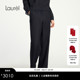 女LWL353K00400 提花压褶真丝直筒裤 桑蚕丝 Laurel劳芮新款
