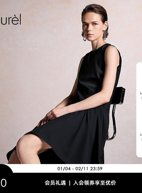 【SUPER110美丽奴羊毛】Laurel劳芮26春新款小黑裙LWL371Y05900