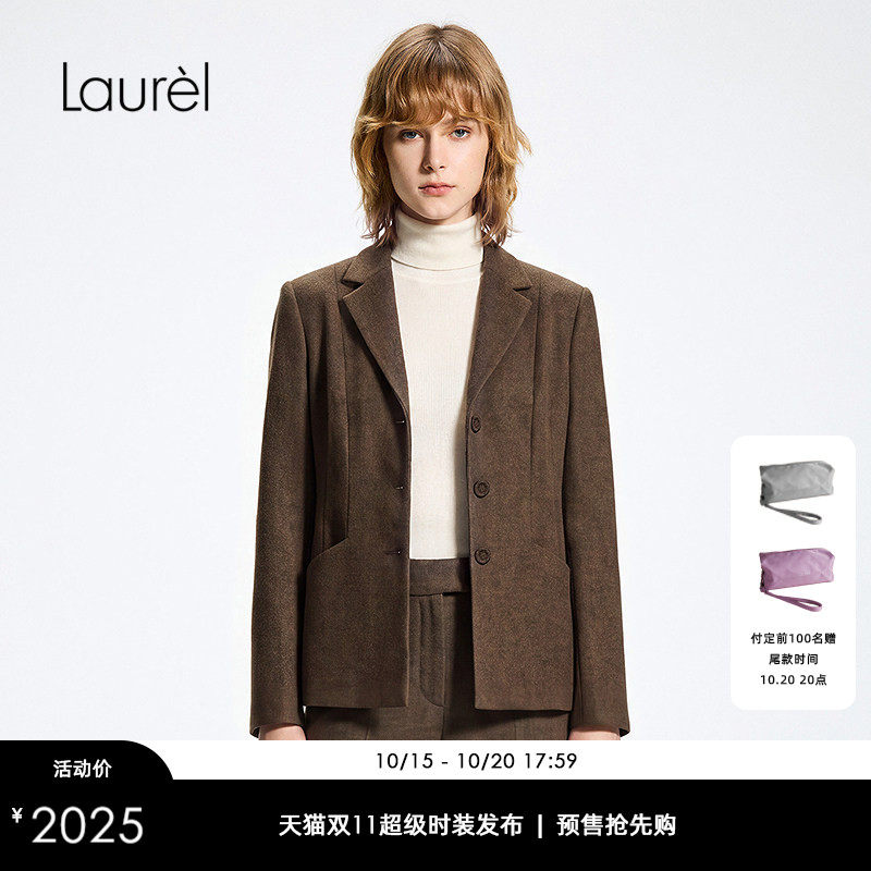 【绵羊毛】Laurel劳芮26早秋新款针织平驳领西装外套LWD373T00700