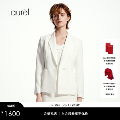 Laurel劳芮新款淡人琵琶领修身收腰西装女LWD361T01400